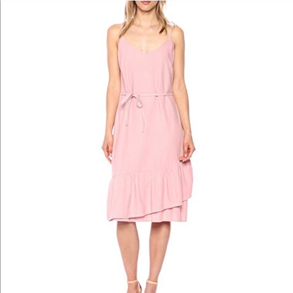New Vero Moda Pink Linen Midi Dress size S